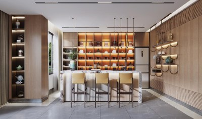 现代家居餐厅3D模型下载